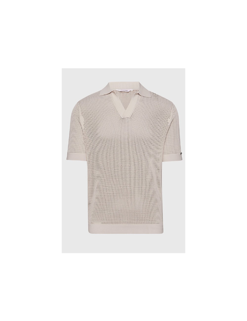 Polo da spiaggia in maglia aperta km0km00963-ace beige
