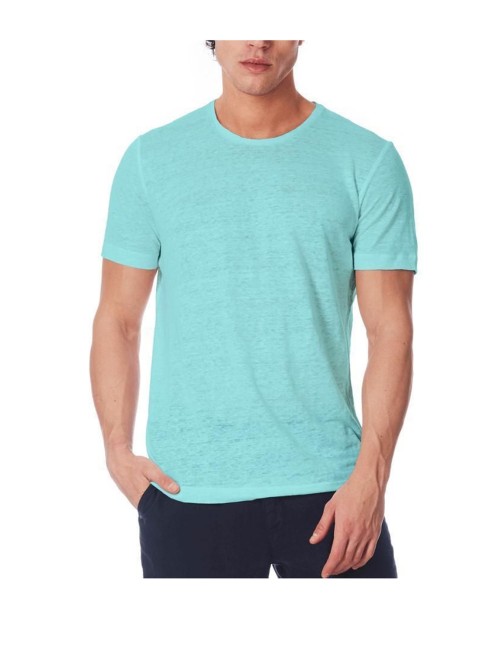 T-shirt in lino aut001 acqua