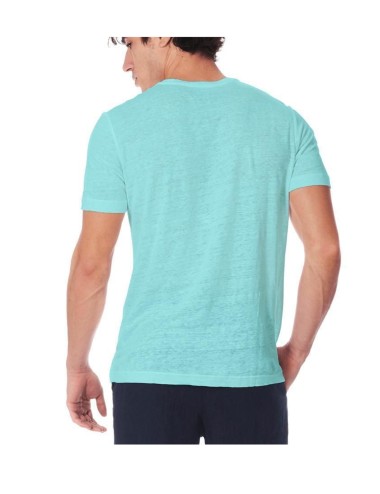 T-shirt in lino aut001 acqua