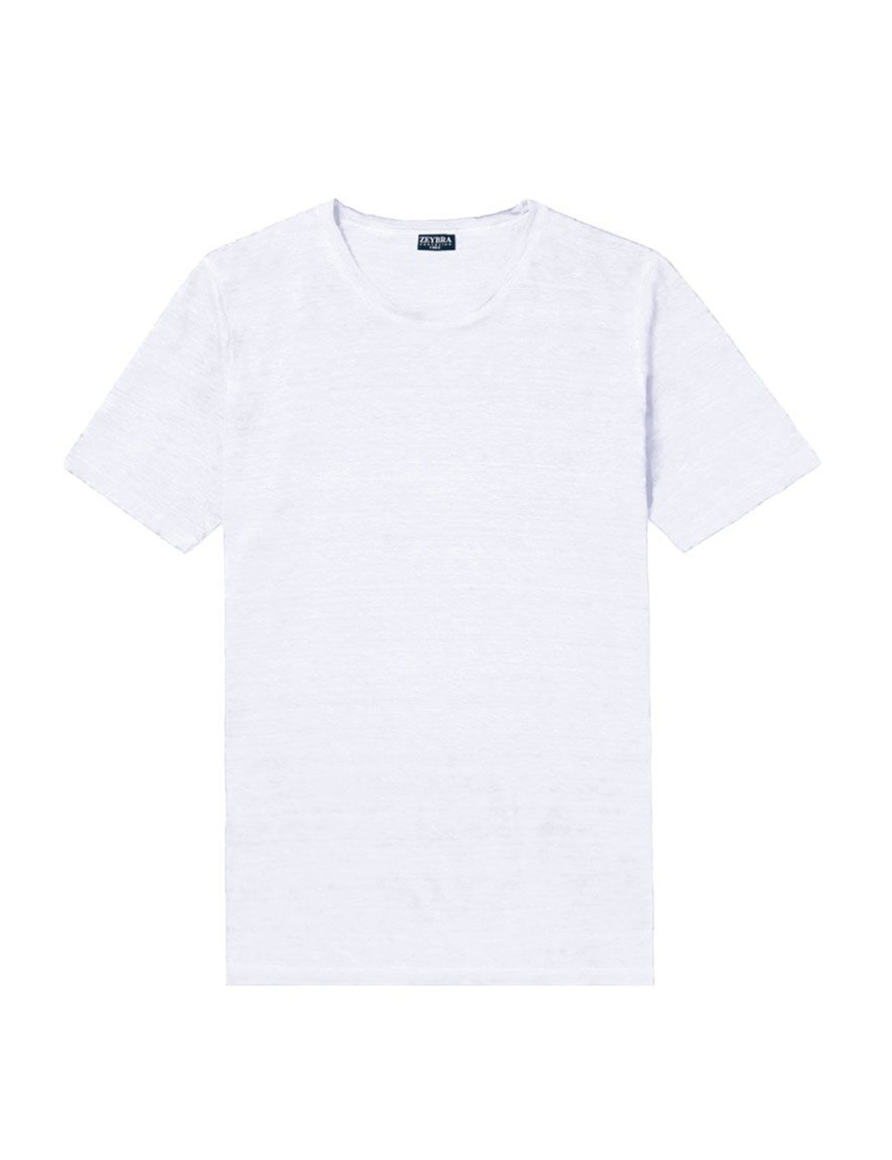T-shirt in lino aut001 bianco