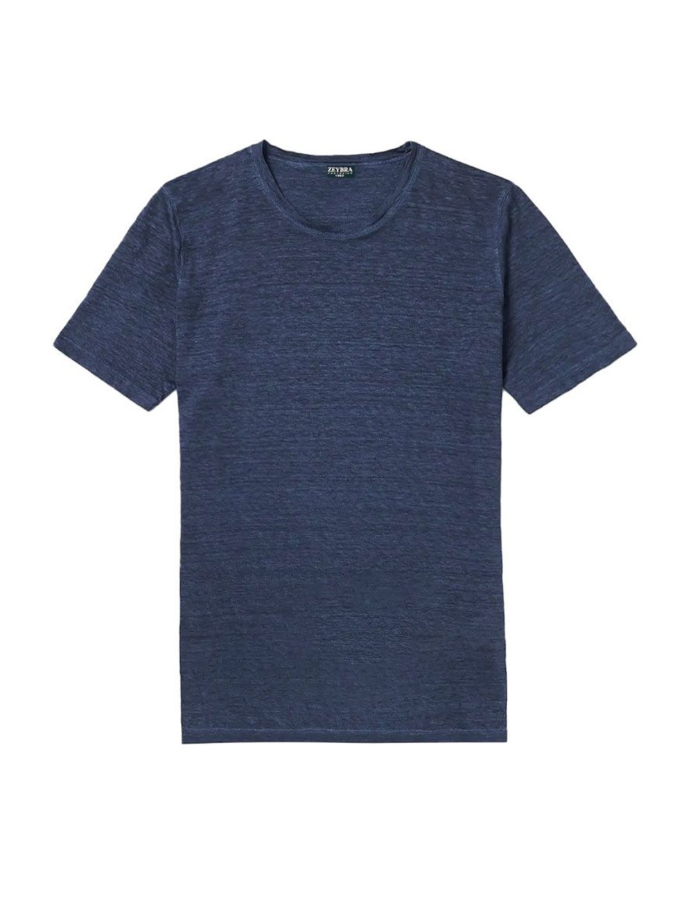 T-shirt in lino aut001 blu