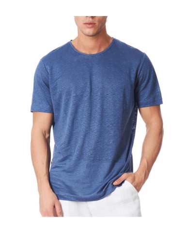 T-shirt in lino aut001 denim