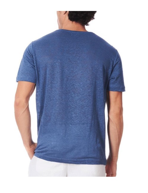 T-shirt in lino aut001 denim