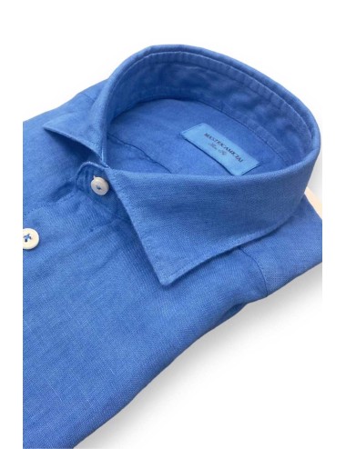 Mastricamicia-camicia in lino fr069 mc309 30 luca celeste