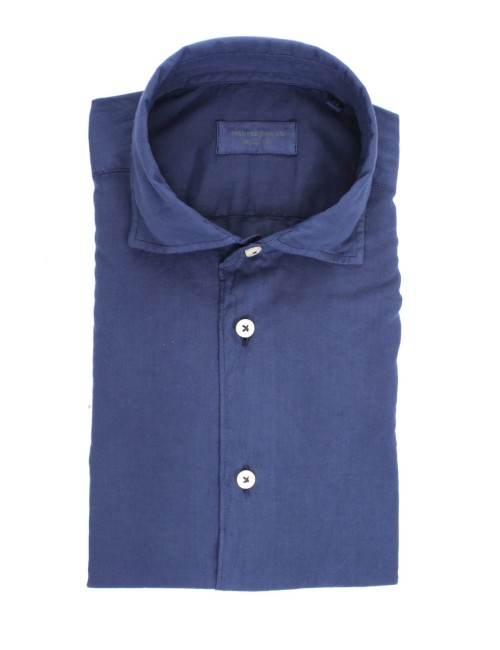 Mastricamiciai - camicia mussola fr069 ct033 13 luca blu