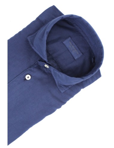Mastricamiciai - camicia mussola fr069 ct033 13 luca blu