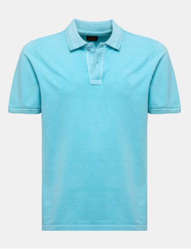 Polo mini logo in piquet m791plj6500 turchese