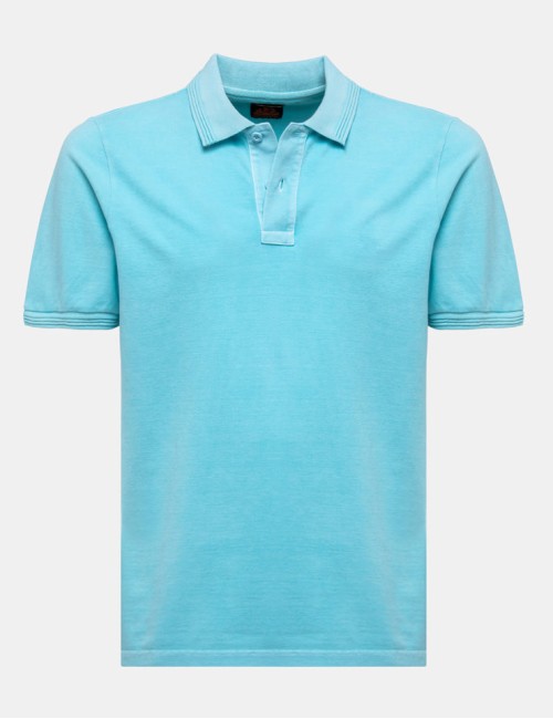 Polo mini logo in piquet m791plj6500 turchese