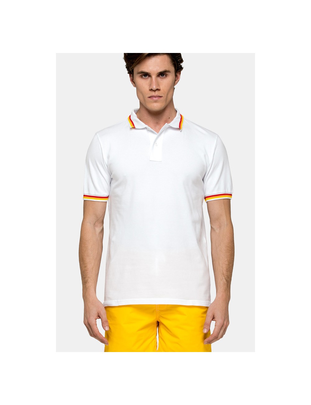 Polo brice in piquet m779plj6500 bianco