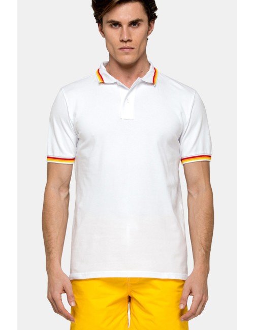 Polo brice in piquet m779plj6500 bianco