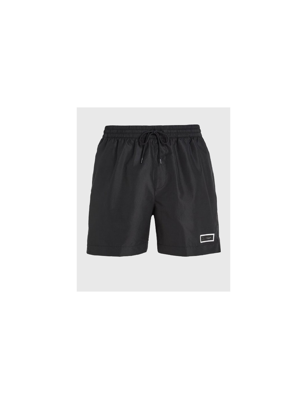 Pantaloncini da bagno con cordoncino medio - core solids km0km00812-beh black
