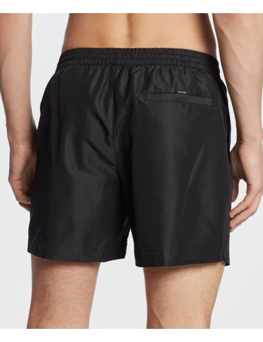 Pantaloncini da bagno con cordoncino medio - core solids km0km00812-beh black