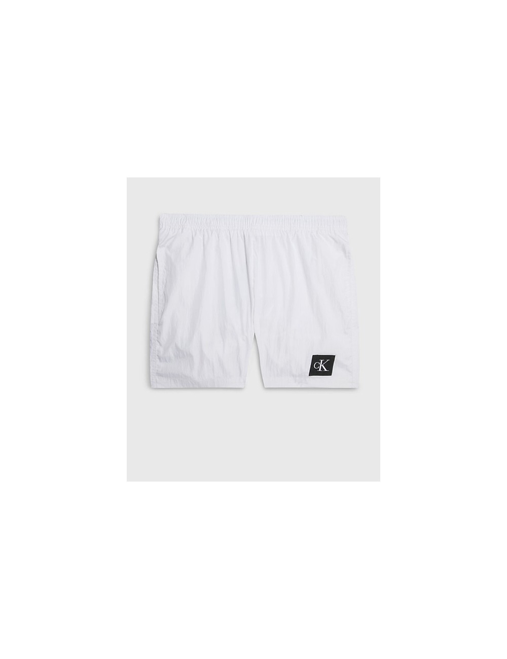 Pantaloncini da bagno con cordoncino medio - ck nylon km0km00819-ycd pvh classic white