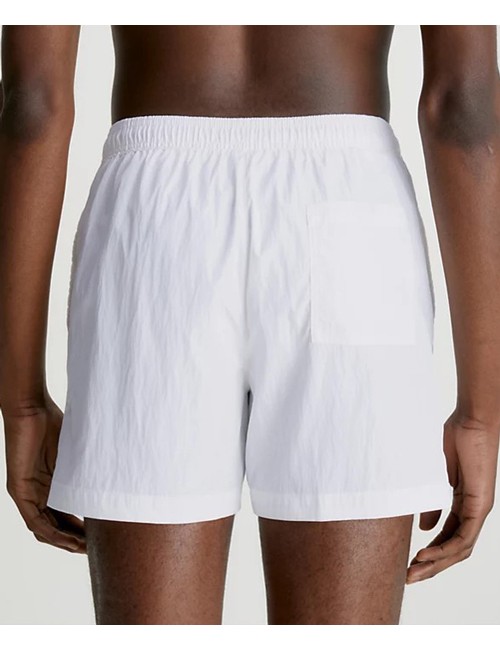 Pantaloncini da bagno con cordoncino medio - ck nylon km0km00819-ycd pvh classic white