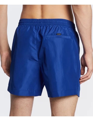 Pantaloncini da bagno con cordoncino medio - core solids km0km00812-c85 azure blue