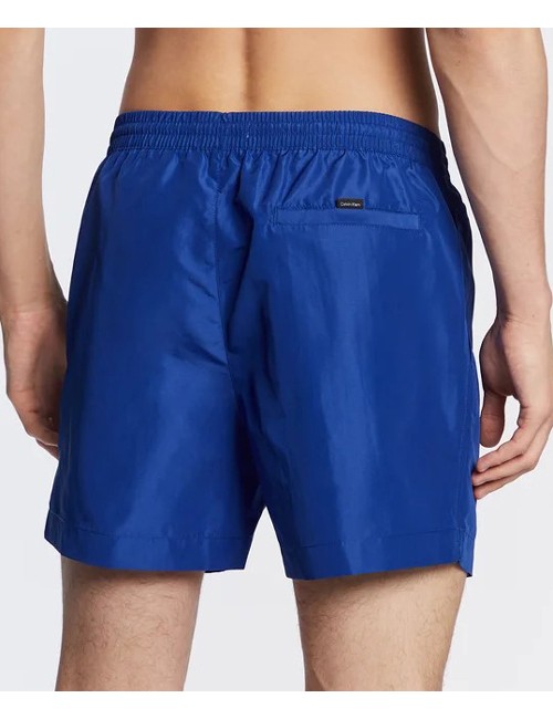 Pantaloncini da bagno con cordoncino medio - core solids km0km00812-c85 azure blue