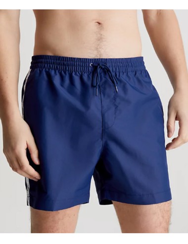 Pantaloncini da bagno con cordoncino medio - logo tape km0km00955-c7e navy