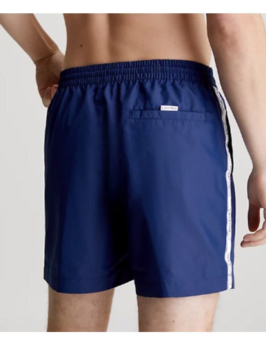 Pantaloncini da bagno con cordoncino medio - logo tape km0km00955-c7e navy