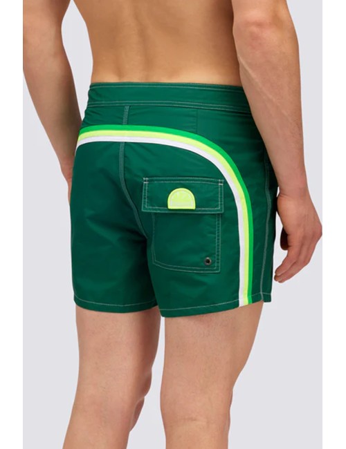 Costume da bagno corto vita fissa iconic taffeta m502bdta100 a1901 bosco