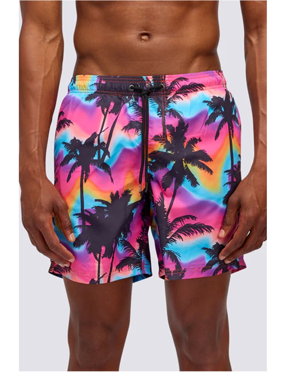 Costume da bagno medio vita elastica stampa palme m665bdrt49p 3109p mult.