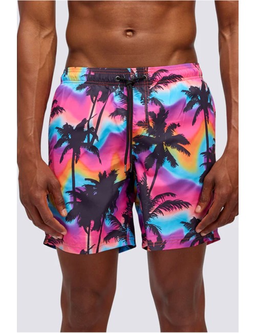 Costume da bagno medio vita elastica stampa palme m665bdrt49p 3109p mult.