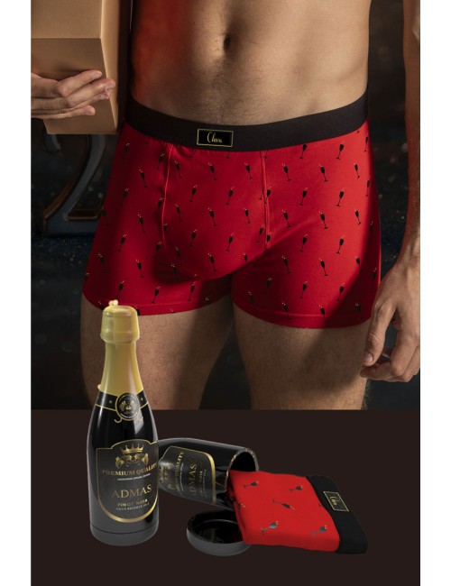 Admas - boxer natalizio in microfantasia 48598 rosso