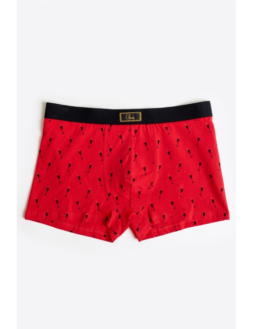 Admas - boxer natalizio in microfantasia 48598 rosso