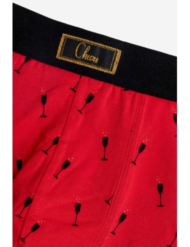 Admas - slip natalizio in microfantasia 49598 rosso