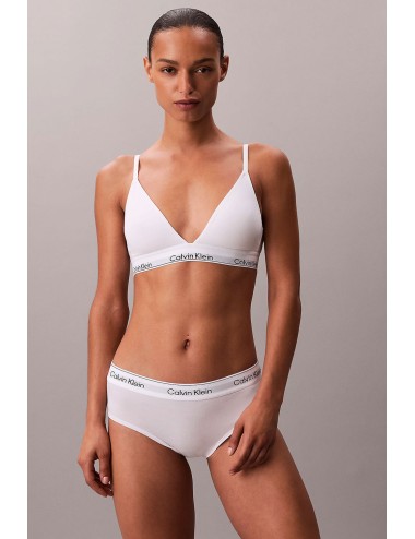 Ck - brassière leggermente foderata - icon cotton modal lv00qf8498-100 bianco