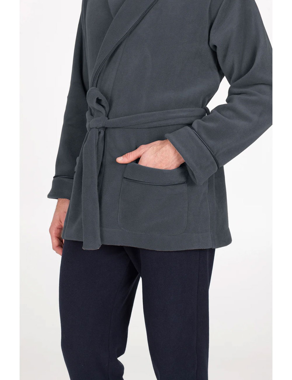 Julipet - giacca da camera sciallata, in avvolgente pile di viscosa jcl130 139