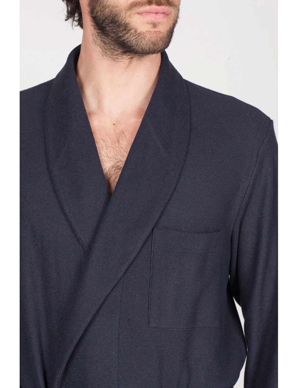 Julipet - elegante vestaglia uomo, in confortevole jacquard blu jcl750 103