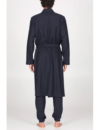 Julipet - elegante vestaglia uomo, in confortevole jacquard blu jcl750 103