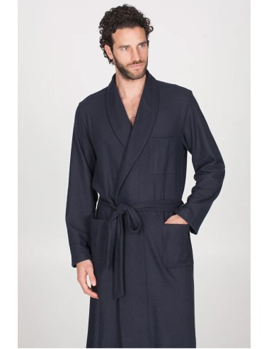 Julipet - elegante vestaglia uomo, in confortevole jacquard blu jcl750 103