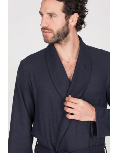 Julipet - elegante vestaglia uomo, in confortevole jacquard blu jcl750 103