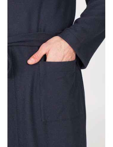 Julipet - elegante vestaglia uomo, in confortevole jacquard blu jcl750 103