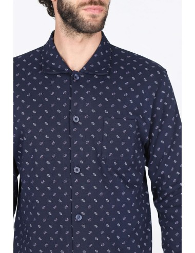 Julipet - pigiama aperto in morbido interlock di puro cotone, cardigan fantasia cerchi jal199 189