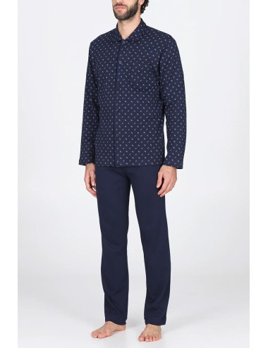 Julipet - pigiama aperto in morbido interlock di puro cotone, cardigan fantasia cerchi jal199 189