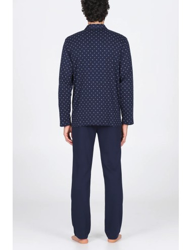 Julipet - pigiama aperto in morbido interlock di puro cotone, cardigan fantasia cerchi jal199 189