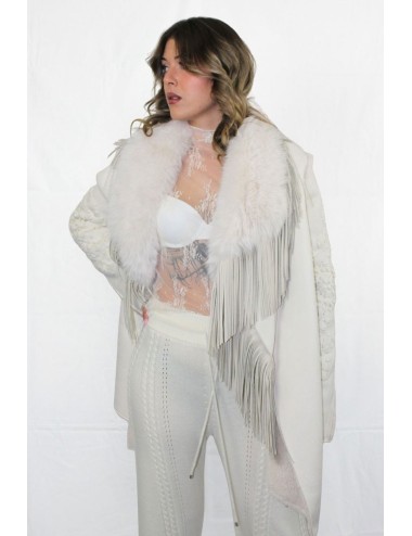 Lokita - top sotto giacca in pizzo semitrasparente 1113 lok133 panna