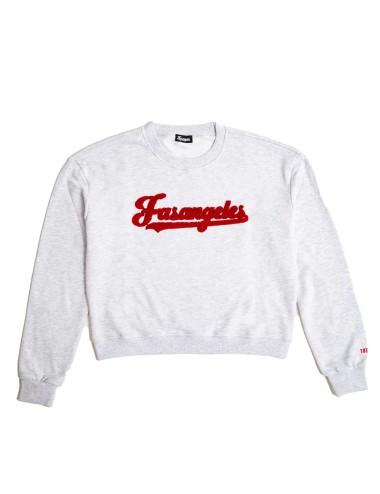 Fasangeles - felpa tuta con logo peluche fa25bc01 grigio melange