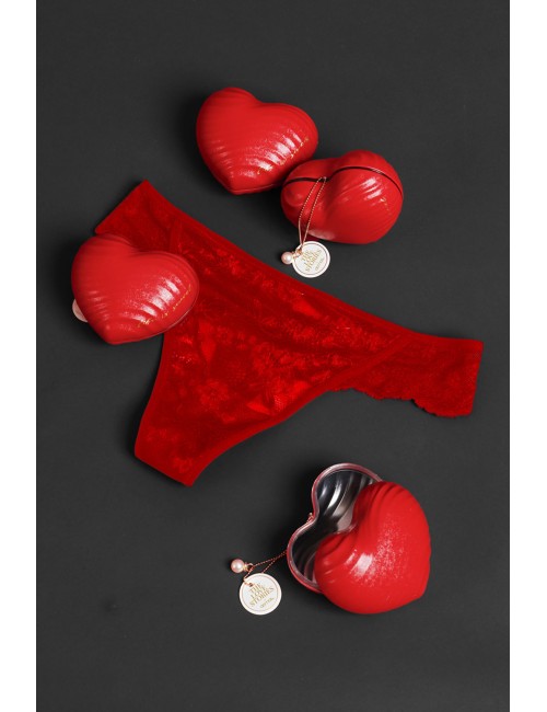 Admas - tanga perizoma con pizzo 42707e rosso