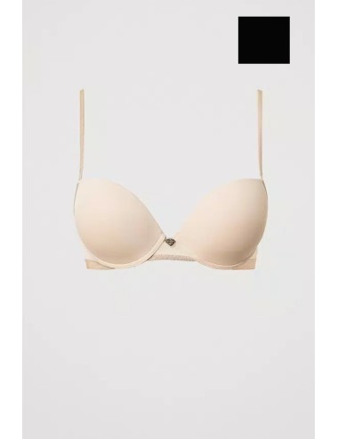 Reggiseno push-up con tulle 251ll6b44 00006 nero