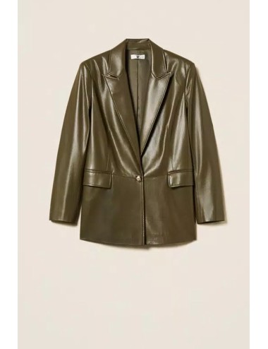 Twinset - giacca blazer effetto pelle 252li2eaa 12655