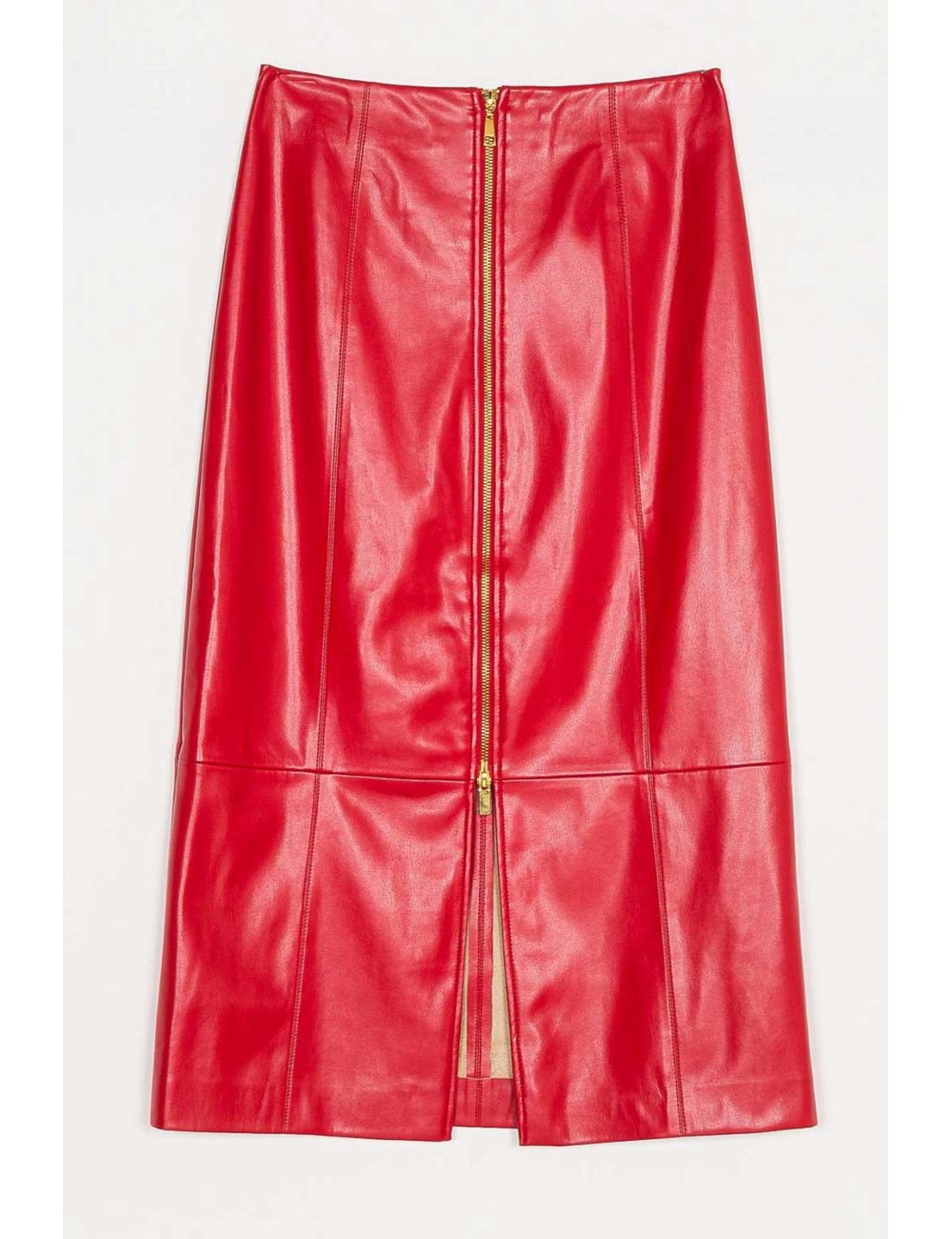 Twinset - gonna lunga effetto pelle 252li2ecc 12532 red carpet