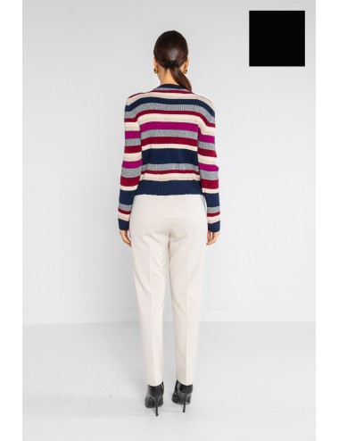 Lokita - pantalone dritto in punto milano 1283 lok022 nero