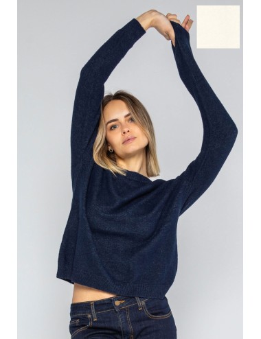 Lokita - pullover girocollo basic 1253 lok0912 panna