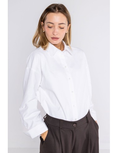 Lokita - camicia over tessuto oxford 1263 lok16 bianco