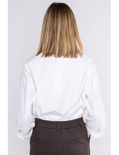 Lokita - camicia over tessuto oxford 1263 lok16 bianco