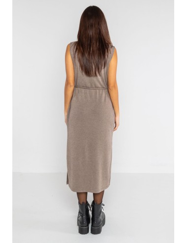 Lokita - abito longuette in maglia 1214 lok1885 fango