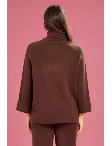 Fresh flower - dolcevita maglia chiusa ff652 cioccolato